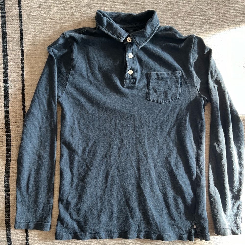 J. Crew Boys cotton long sleeve polo